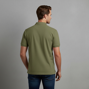 Chemises pour hommes à manches courtes, tendance, de haute qualité, en polyester/coton, unies, respirantes, 220 g/m², poids lourd, personnalisables - Product Image 2