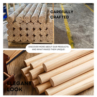 Tiges en bois massif robustes, disponibles en plusieurs tailles pour l'assemblage de meubles, l'artisanat et la décoration intérieure