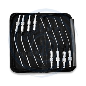 Kit de 8 tubes d'aspiration Frazier fournisseurs pakistanais tubes d'aspiration frazier Kit de tubes d'aspiration FR incurvés chirurgicaux en acier inoxydable OEM - Product Image 1
