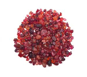 Lote de piedras preciosas sueltas de zafiro rojo natural en bruto de 3-8 mm, 100 quilates, con certificado IGI para la fabricación de joyas. - Product Image 6