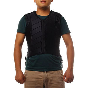 Gilet de sécurité pour l'équitation pour hommes, gilet de sécurité en néoprène sans manches avec fermeture éclair, imperméable, couleur unie, vêtements d'équitation - Product Image 1