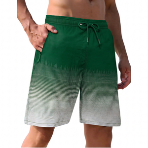 <b>Men's</b> Solid Front Logo Breathable Quick Dry Elastic Waist Casual Swim <b>Trunks</b> with Pockets - Product Image 6