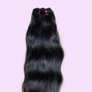 Extensions de cheveux raides vierges Remy tirés à un seul tirage brut non traité de qualité supérieure Fournisseurs de cheveux humains indiens naturels de temple indien - Product Image 5