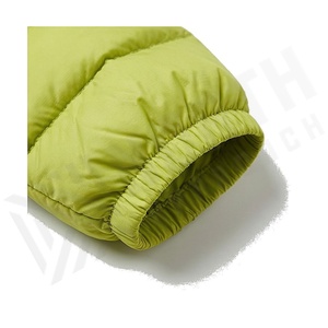 Hooded Quilted Waterproof <b>Bubble</b> Jacket Black Full Sleeve Winter Windproof Cotton Shell Knitted Fabric Polyester Filling Stand - Product Image 6