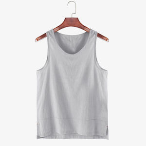 Camiseta de Verano para Hombre, Estilo Urbano, Algodón de Alta Calidad, Sin Mangas, Chaleco de Algodón, Camiseta sin Mangas para Hombre, Nueva Llegada OEM - Product Image 1