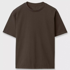 Camiseta de Algodón Orgánico de 300 GSM, Corte Cuadrado, Hombros Caídos, Talla Grande para Hombre, con Bordado Personalizado en el Hombro - Product Image 1