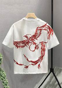Camiseta de algodón blanca de manga corta con cuello redondo para hombre, ajuste regular, transpirable, ecológica, 220g, diseño personalizado, de la marca Joy Seeing Money. - Product Image 6