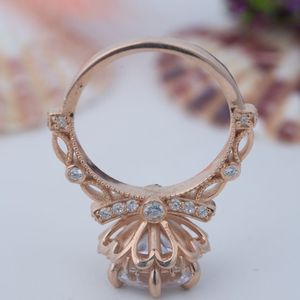 8 Prong <b>Set</b> Unique Round Shape Moissanite 925 Sterling <b>Silver</b> Gold Plated Trendy Customized Wedding <b>Ring</b> - Product Image 5