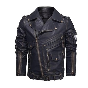 Mens Solid Color Leather <b>Jacket</b> Winter Fashion Outerwear Durable Stylish Premium Comfort Warm Design New Arrival - Product Image 1