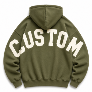 Heavyweight Cotton <b>Drop</b> Shoulder Women's Hoodies Urban Style <b>Back</b> Lettering Print Unisex Pullover European & American Fashion - Product Image 2