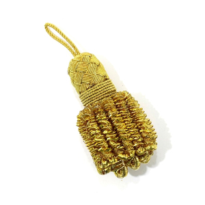 Frange en métal doré personnalisée en gros, petite frange en forme de chenille pour la décoration intérieure, les sacs et les vêtements - Couleur personnalisée - Product Image 4