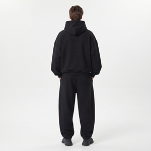 Chándal holgado de felpa para hombre, 100% algodón, corte holgado, hombros caídos, peso pesado 420 GSM, ropa de calle de invierno, chándal oversize para hombre - Product Image 2