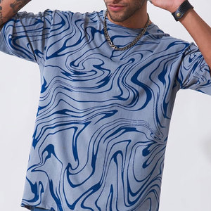 T-shirt pour homme à prix bas, style unique, impression numérique, coupe classique, respirant, manches courtes, 100% coton tricoté - Product Image 3