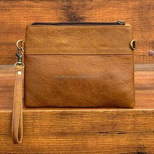 Fabricant de luxe personnalisé pleine fleur en cuir véritable bracelet sac à bandoulière pour femmes en cuir de vache élégant Mini pochette sac à main - Product Image 4