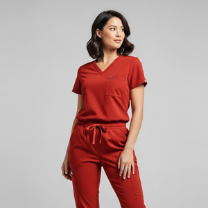 Premium <b>Nurse</b> <b>Scrubs</b> Uniform Set Unisex Short Sleeve Stand Collar Medical Hospital Workwear Breathable <b>Scrub</b> Sets Customized - Product Image 3