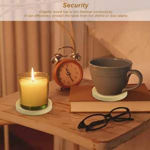 Posavasos de bambú, apto para bebidas frías y calientes, copas de vino, macetas pequeñas - Product Image 2