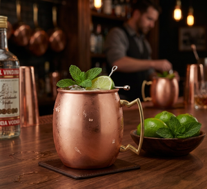 2026 Fresh Arrival Pure Copper Moscow Mule <b>Mugs</b> Leak-Proof Lid <b>Plain</b> Texture Coffee <b>Mug</b> Business Gifts Hand-made Eco-Friendly - Product Image 3