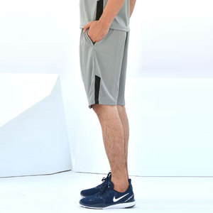 Shorts de sport pour homme à séchage rapide, en tissu non tissé 100% polyester peigné, taille mi-haute, respirant, élastique, avec poches pour la course et l'entraînement - Product Image 4