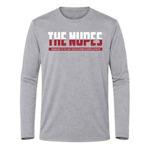 Maglia a maniche lunghe DriFit Kappa Alpha Psi The Nupes, grigio melange, abbigliamento per fraternità greca con vestibilità atletica e comfort traspirante - Product Image 4