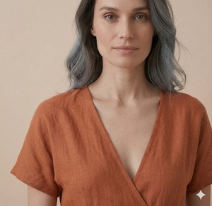 Robe d'hiver ukrainienne classique 2026, design élégant, col rond, broderie de qualité, robes pour femmes, manches longues, 100% lin ukrainien - Product Image 1