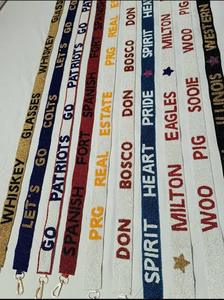 Sangles de sac personnalisables avec broderie de logo et perles, poignée de sac de supporter personnalisée pour le jour du match, ceinture de remplacement bandoulière et épaule, fournisseur complet - Product Image 3