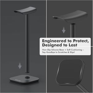 Supporto per Cuffie da Gaming in Alluminio con Base Pesante, Stand da Scrivania per Auricolari con Base Robusta per Accessori AirPods Max - Product Image 4