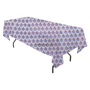 Mantel Rectangular Hecho a Mano con Estampado de Bloques, de la Mejor Calidad, Elegante para el Día a Día, Fácil de Mantener, en Oferta - Product Image 6