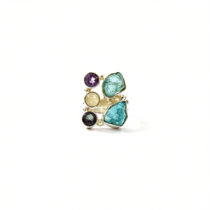 <b>Fine</b> <b>Ring</b> with Multi Stones 7.6 Gram Weight - Product Image 2