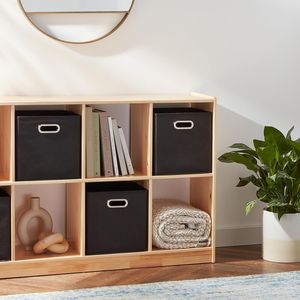 Contenitori Pieghevoli Neri 10,5 X 10,5 X 11 cm, Cesti Organizzativi in Tessuto Salvaspazio con Manici, Set da 6 - Product Image 5