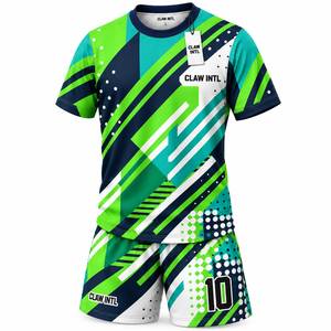 CLAW INTL Maillot de football sublimé 100% polyester à séchage rapide, écologique, antibactérien, pour homme, manches longues, impression du nom de l'équipe - Product Image 2