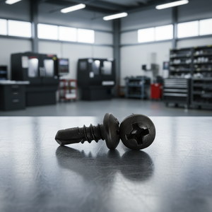 Tornillos PDC 11 de Acero al Carbono con Recubrimiento Negro, Cabeza Plana Phillips, Rosca Gruesa, Grado 4.8/6.8, DIN/ISO 3.5-4.8mm - Product Image 1