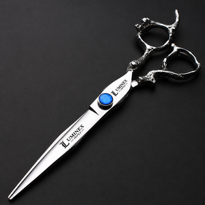 NYBL-55 5.5inch Straight <b>Left</b>-<b>handed</b> <b>Scissors</b> JAPAN 440C Sharp 58-59HRC Hardness Stainless Steel Handle Barber Shears Hair 28 - Product Image 2