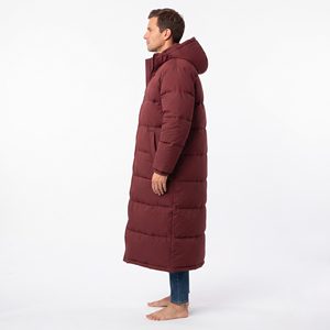 Veste matelassée longue à capuche pour homme de haute qualité, manteau d'hiver épais, chaud, isolé, coupe-vent, vêtements décontractés pour l'extérieur - Product Image 4