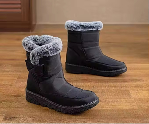 2026 Unisex Mid-Calf Cotton-Padded Snow Boots <b>Plus</b> <b>Size</b> Winter Fleece-Lined Thick Waterproof Thermal Lightweight Flexible Boots - Product Image 6