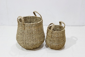 New Arrival Vintage <b>Wicker</b> Seagrass Woven Baskets Vietnam-supplied Storage Boxes & <b>Bins</b> Special Design Clothing Rack - Product Image 3