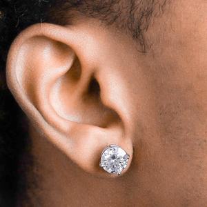 925 Sterling Silver Moissanite Stud Earrings Luxury Oval Cut Lab Diamond Solitaire Fine Jewelry <b>Post</b> Earring for Men Women - Product Image 2