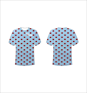 T-shirt à manches courtes pour homme Ferocious, à pois, col rond, coupe classique, imprimé, style décontracté - Product Image 1