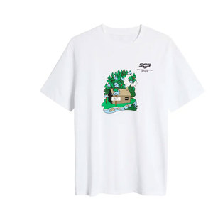 เสื้อยืดแบรนด์ส่วนตัวสำหรับผู้ชาย เนื้อผ้าฝ้าย 100% สวมใส่สบาย ทรงหลวม พิมพ์ลาย ระบายอากาศได้ดี ผลิตในประเทศปากีสถาน - Product Image 1