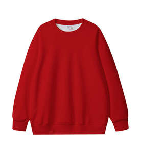 Sweat-shirt unisexe à col montant de haute qualité 450 g/m² blanc pur, manches longues, col rond, chaud pour l'hiver, avec doublure en fausse fourrure argentée - Product Image 2