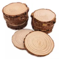 Sous-verres ronds en bois naturel faits à la main, design classique, 300 mm de diamètre, 8 mm d'épaisseur