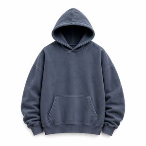 Sudadera con Capucha Oversize Premium de Felpa Pesada Lavada, Estilo Casual Urbano Unisex con Bolsillo Canguro, Ideal para Invierno - Product Image 3