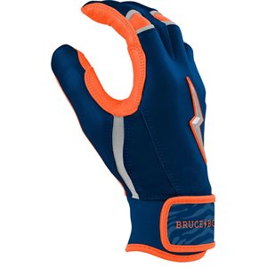 Custom Bruce Bolt Inspired Cabretta Leather Baseball Batting Gloves <b>Chrome</b> Series with Short Cuff Wrist Support - Product Image 5