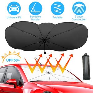 57x33In Foldable Silver Titanium Sun Protector Universal Car Truck Canopy Sun Blocker Shield Shade with Carry Bag - Product Image 2