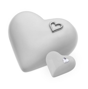 Urne funéraire en forme de cœur rouge avec support mains blanches pour cendres d'adultes, urne décorative pour cendres, fourniture funéraire, urne souvenir en forme de cœur - Product Image 4