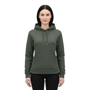 Sweat-shirt à capuche personnalisé noir ébène pour femme, coupe ajustée, 350 GSM, 100 % coton molletonné, streetwear, pull-over de qualité, sweat-shirt de luxe - Product Image 1
