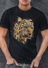 T-shirt en velours à manches courtes et col rond pour homme, coupe ample, anti-plis, imprimé léopard gothique, idéal pour l'été - Product Image 2