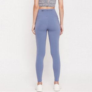 Women's High Waist Solid Color <b>Leggings</b> Full Length Stretch Breathable Sporty Knitted <b>With</b> <b>Pockets</b> All Seasons Wear - Product Image 3