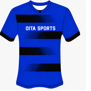 Conjunto de Camiseta y Pantalones Cortos de Rugby Azul Rey y Negro, Manga Corta, Cuello Redondo, Uniforme de Equipo a Rayas, Personalizable, Transpirable, para Entrenamiento y Alto Rendimiento - Product Image 3