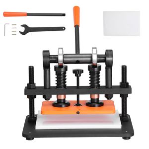 Macchina da taglio manuale per schiuma e pelle 10.2 X 5.9, fustellatrice con corsa di pressione 0.47, doppio albero di guida, piastra per goffratura - Product Image 1