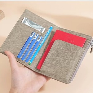 Genuine High-Quality PU Leather Passport <b>Holder</b> Cover Passport Case Protector with Zipper Bag Travel Wallet - Product Image 5
